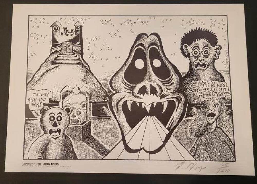 RORY HAYES Signed Print, NM 1980 limited / Numbered #25, acid trip