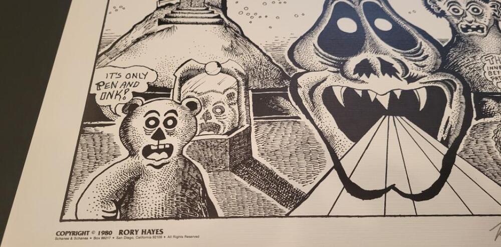 RORY HAYES Signed Print, NM 1980 limited / Numbered #25, acid trip